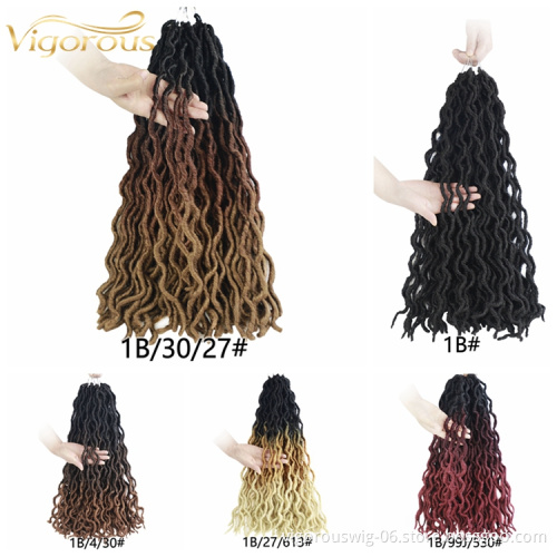 Vigorous Synthetic 18 inches Gypsy locs Crochet New Locs Julianna Soft Hair Faux Locs Crochet Braid Hair Extension